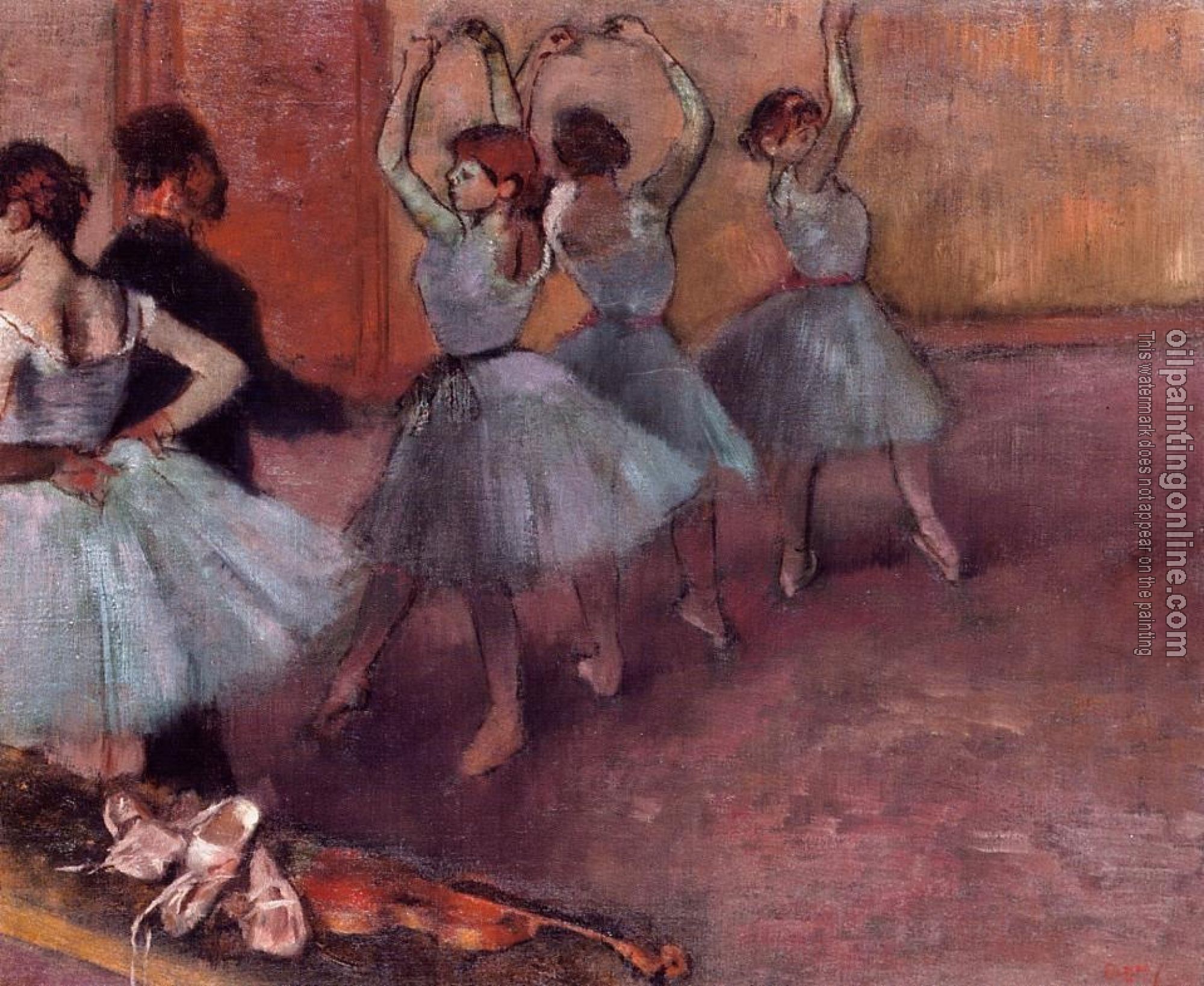 Degas, Edgar - Dancers in Light Blue